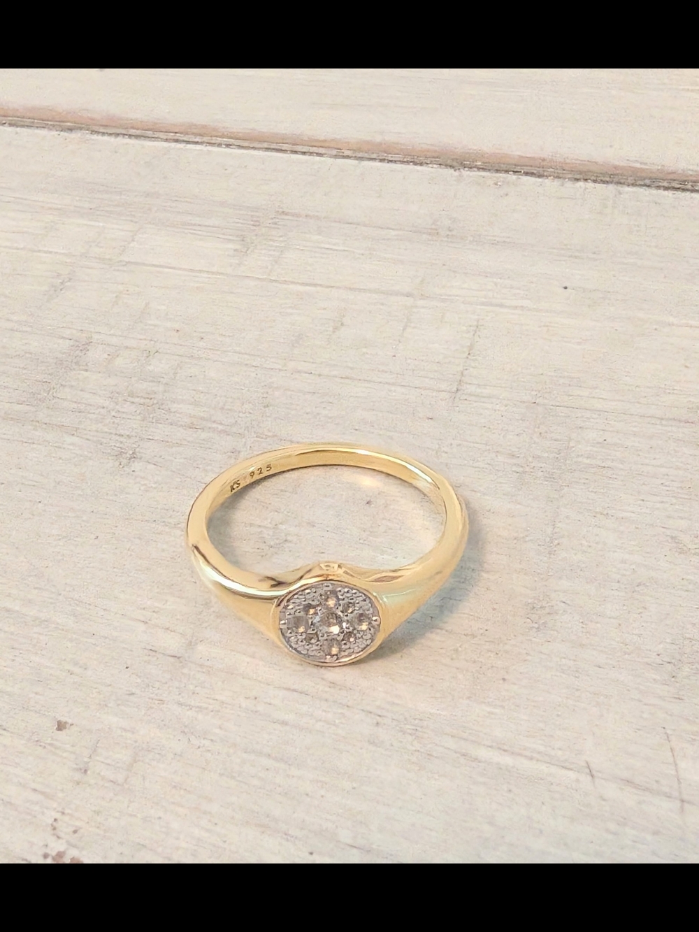 Kendra Scott Kristen Band Ring in 18k gold vermeil Size 8